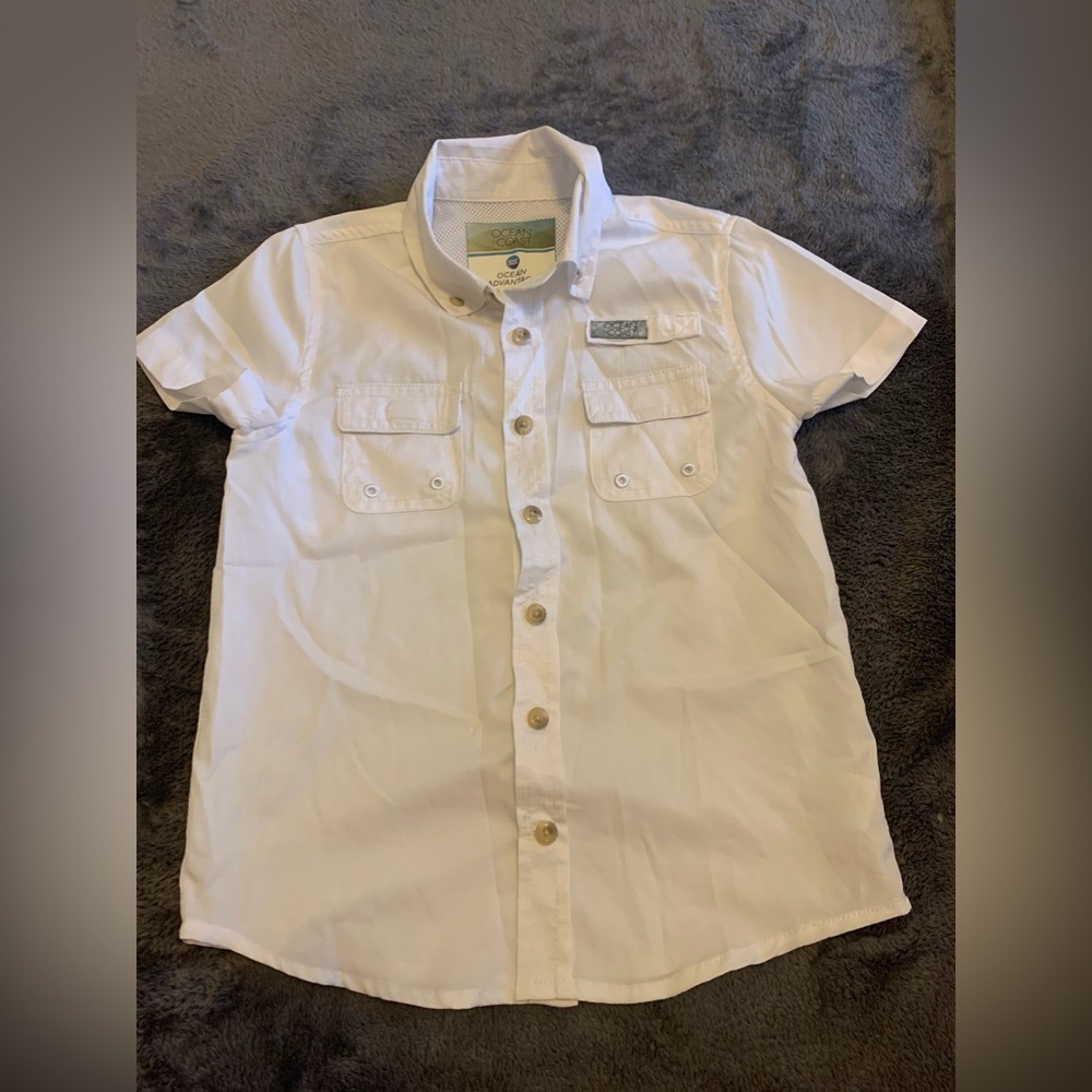 Kids White Button Down Shirt